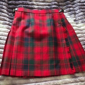 Red Tartan Plaid Women's Skirt